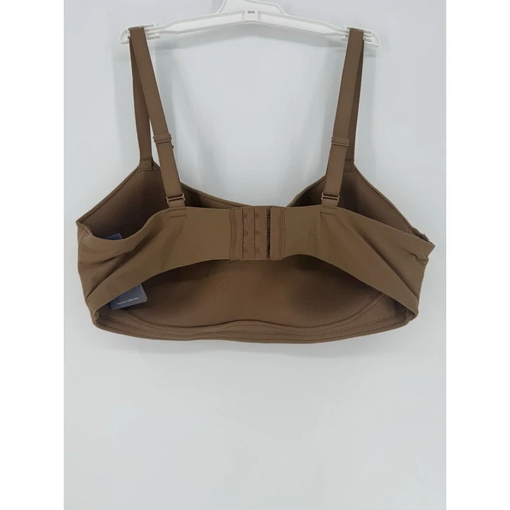 Auden NWT Luxury Collection Luxe Stretch Lightly Lined Scoop Bralette Caramel XL